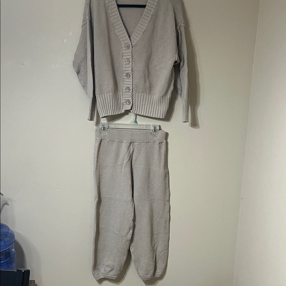 Cozy Knit Cardigan and Pants Set